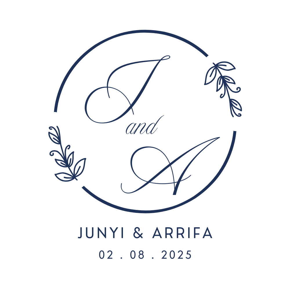 Black and White Simple Wedding Logo